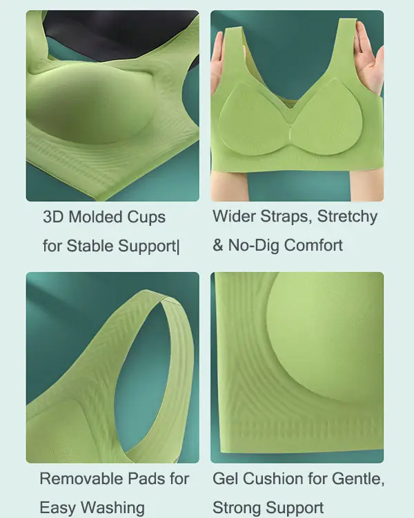 Plus Size Full Coverage Cami Bra – Seamless Wireless Support thumbnail 3